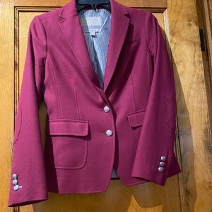 women’s burgundy blazer suit jacket